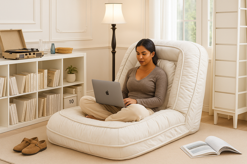 [Llevá 2 Pagá 1] Butaca Puffy Reclinable y Ultra Acolchonado + 2 Almohadas de Regalo
