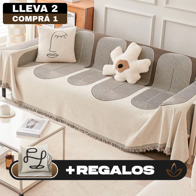 [Llevá 2 Pagá 1] Funda para Sofá Bella de Algodón (Tu Sofá Renovado y con Estilo) +REGALOS: 2 Fundas para Almohadones
