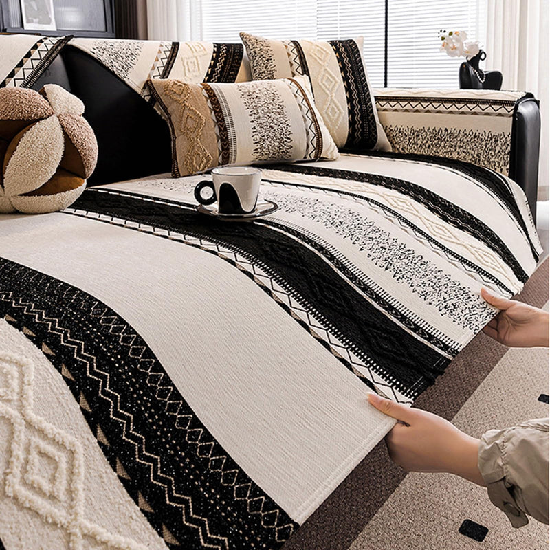 [Llevá 2 Pagá 1] Funda para Sofá Roman 100% Algodón con Diseño Elegante y Atemporal +REGALO: 2 Almohadas