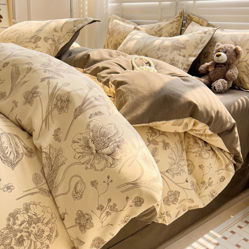 [Llevá 2 Pagá 1] Juego de Cama Completo Estampado en Algodón y Poliéster +2 Fundas para Almohada