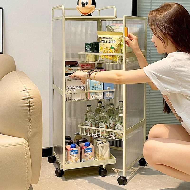 [Llevá 2 Pagá 1] Armario Organizador Articulado de 4 Niveles Hecho en Acero Inoxidable con Rueditas