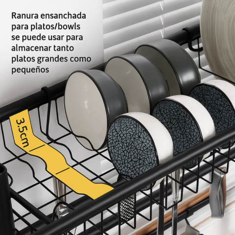 Organizador de Cocina Inteligente en Acero Inoxidable (¡Espacioso y Perfecto para Transformar tu Cocina!) +REGALO: Kit de Utensilios de Cocina