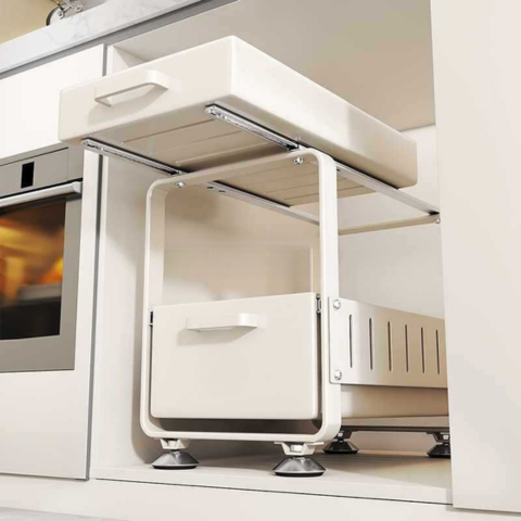 [Llevá 2 Pagá 1] Porta Condimentos Completo en Acero Inoxidable con Cajones Articulados