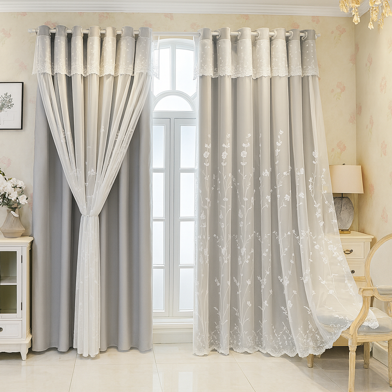 [Llevá 2 Pagá 1] Cortina Blackout Royal de Doble Capa con Aislamiento Térmico (¡Estilo europeo en tu sala!) +REGALO: Barras para Cortina