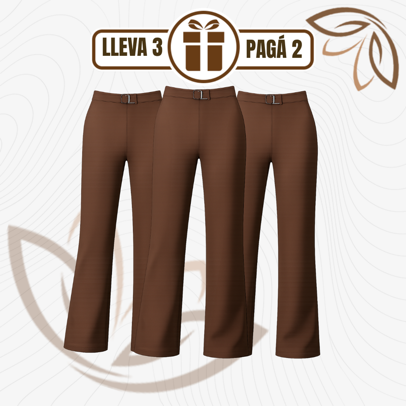 [Llevá 3 Pagá 2] Pantalón Social Femenino en Seda Hielo y Poliéster Diorah (Diseño Fino y Encantador)