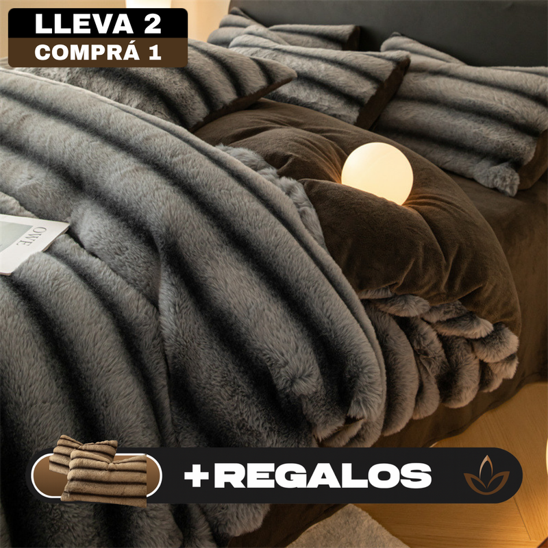 [Llevá 2 Pagá 1] Juego de Cama Diana Aterciopelado Antialérgico (¡Hotel 5 Estrellas en tu Habitación!) +REGALOS: 2 Fundas para Almohada
