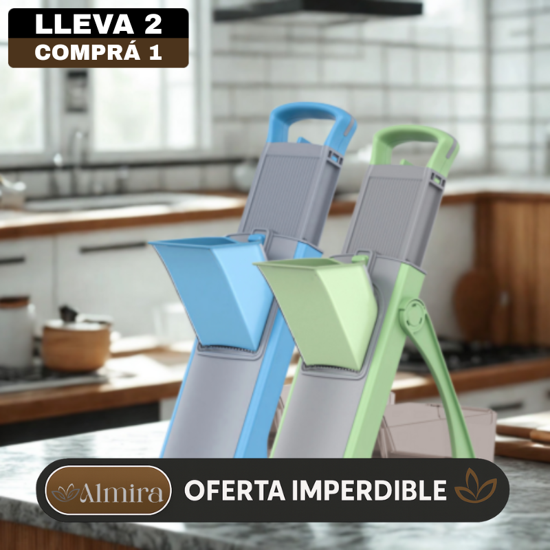 [Llevá 2 Pagá 1] Cortador de Verduras Multifuncional en Acero Inoxidable con Hoja Ajustable +REGALO: Kit de Utensilios de Cocina