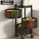 [Comprá 1 Llevá 2] Frutera Articulada de Acero Inoxidable Giratoria de 3/4/5 Niveles +REGALO: Kit de Utensilios de Cocina