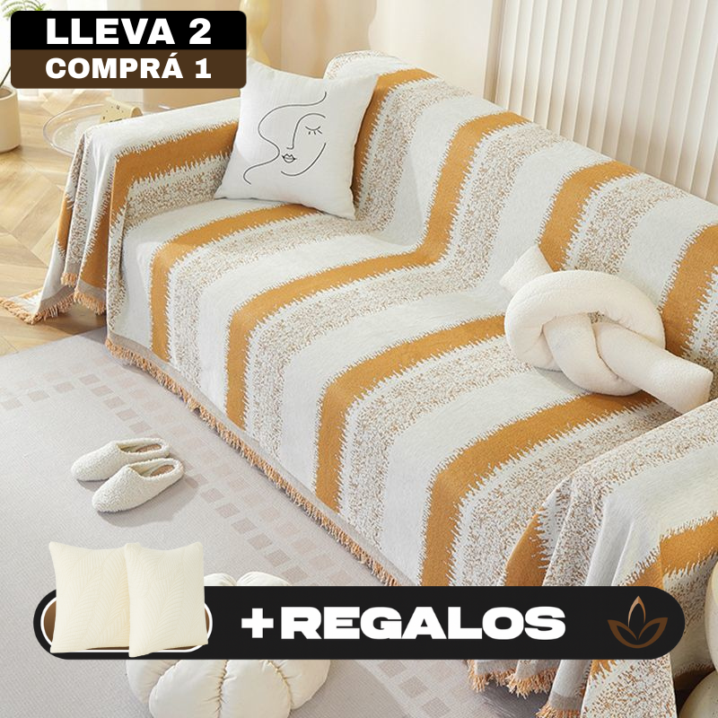 [Llevá 2 Pagá 1] Funda para Sofá Encanto en Algodón y Poliéster +REGALOS: 2 Almohadones