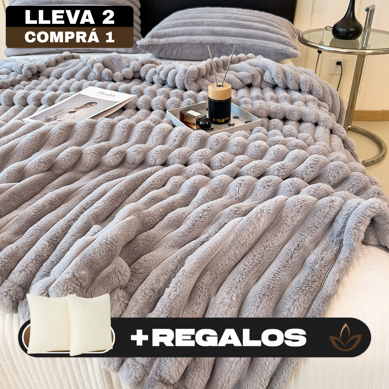 ¡Promo! Llevá 2, Pagá 1 – Frazada 100% Algodón Premium + 2 Fundas GRATIS