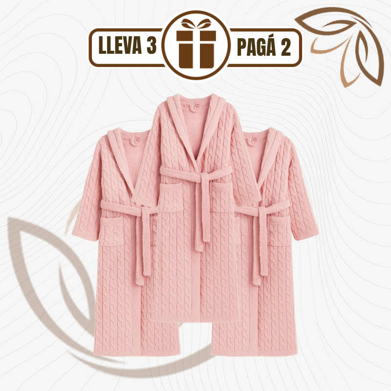 [Llevá 3 Pagá 2] Bata de Mujer Velvet Aterciopelada 100% Algodón (Abrigo y Elegancia para el Invierno!)